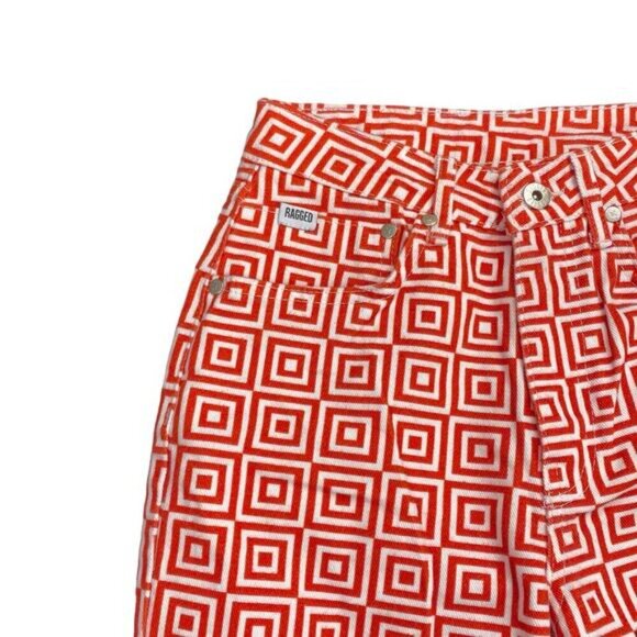 THE RAGGED PRIEST High Waisted Straight Leg Cut Off Jean Sz 24 - Picture 4 of 10